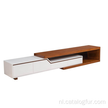 Lange tv-standaards entertainmentcentra media console tafel 3 laden houten tv-standaard